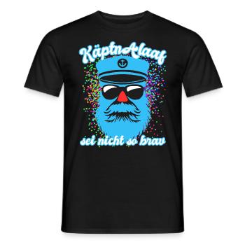 Fastnacht - Karneval - Kapitän Alaaf - Spruch - Männer T-Shirt - Schwarz - Vorne - AI Model Male 178 light (178cm)