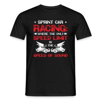 Sprint Car Dirt Track Racing - Männer T-Shirt - Schwarz - Vorne - AI Model Male 178 light (178cm)