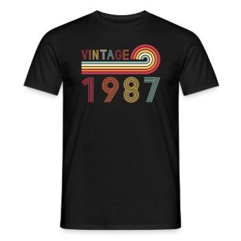 Drôle de millésime né en 1977 anniversaire - T-shirt homme - noir - Devant - AI Model Male 178 light (178cm)