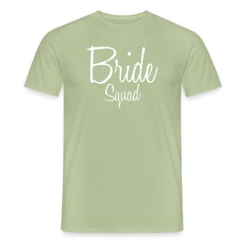 Bride Squad Team Bride Bachelorette - Männer T-Shirt - Sage - Vorne - AI Model Male 178 light (178cm)