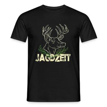 Jäger Pirsch Hirsch Jagdzeit Jagen Jägerin - Männer T-Shirt - Schwarz - Vorne - AI Model Male 178 light (178cm)