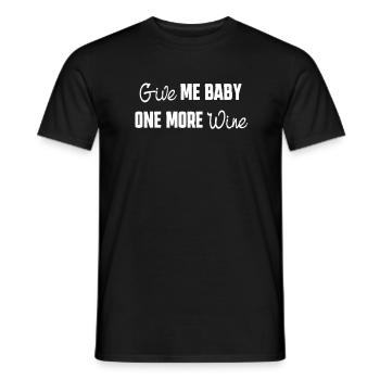 Donnez-moi bébé un vin de plus drôle - T-shirt homme - noir - Devant - AI Model Male 178 light (178cm)
