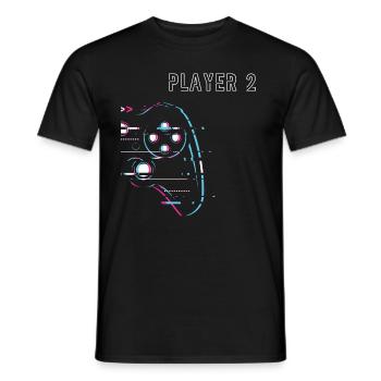 Couple de joueurs - Joueur 1 Joueur 2 Joueur - T-shirt homme - noir - Devant - AI Model Male 178 light (178cm)