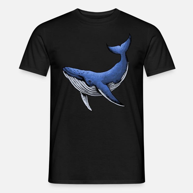Blauer Orca-Wal-Geschenk - Männer T-Shirt - Schwarz