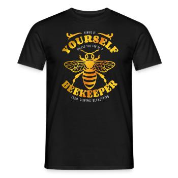 Soyez toujours vous-même - apiculteur - abeille - dicton - T-shirt homme - noir - Devant - AI Model Male 178 light (178cm)