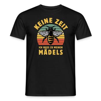 Bienenflüsterer - Biene - Imker Honig keine Zeit - Männer T-Shirt - Schwarz - Vorne - AI Model Male 178 light (178cm)