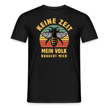 Keine Zeit mein Volk braucht mich - Imker - Männer T-Shirt - Schwarz - Vorne - AI Model Male 178 light (178cm)