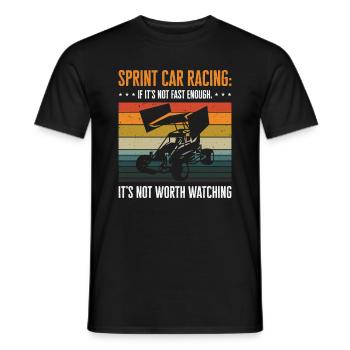 Sprint Car Dirt Track Racing - Männer T-Shirt - Schwarz - Vorne - AI Model Male 178 light (178cm)