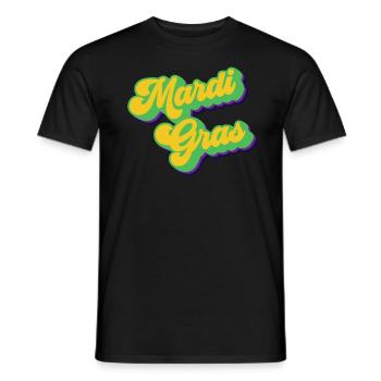 Vintage Mardi Gras Retro Fett Dienstag Mardi Gras - Männer T-Shirt - Schwarz - Vorne - AI Model Male 178 light (178cm)