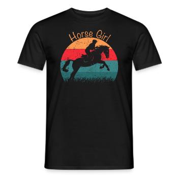 Horse Girl Equitation - T-shirt homme - noir - Devant - AI Model Male 178 light (178cm)