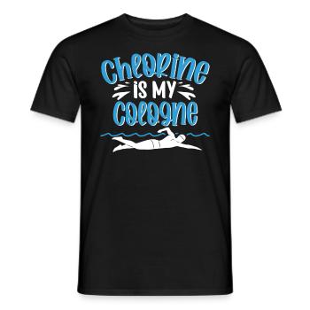 Chlorine Is My Cologne Swimming Sport Pool - Men's T-Shirt - black - Front - AI Model Male 178 light (178cm)