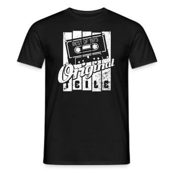 Geboren 1973 - Geburtstag Vintage Kassette - Männer T-Shirt - Schwarz - Vorne - AI Model Male 178 light (178cm)