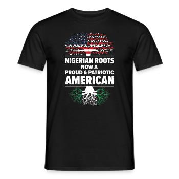 Geboren nigerianisch nigeria amerikanisch USA - Männer T-Shirt - Schwarz - Vorne - AI Model Male 178 light (178cm)