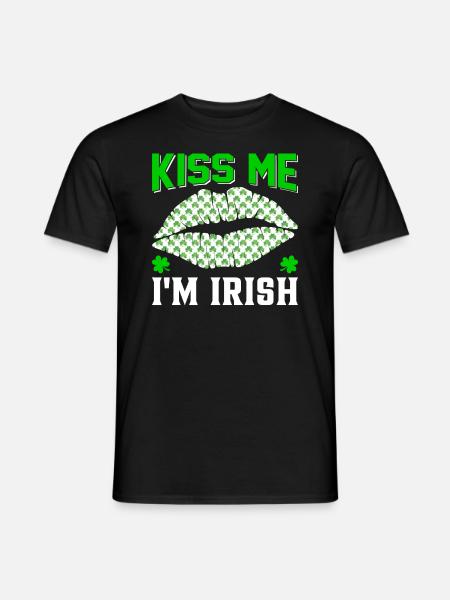 Kiss me i'm Irish St. Patrick's Day - Men's T-Shirt - black