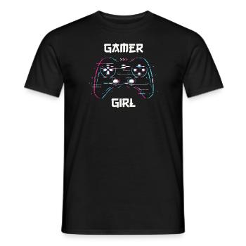 Gamer Girl Cute Gaming Tea for Girls - Men's T-Shirt - black - Front - AI Model Male 178 light (178cm)
