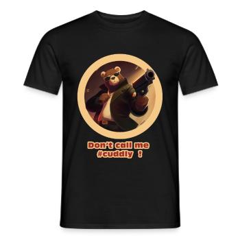 Dont call me cuddly - by Osozone - Männer T-Shirt - Schwarz - Vorne - AI Model Male 178 light (178cm)