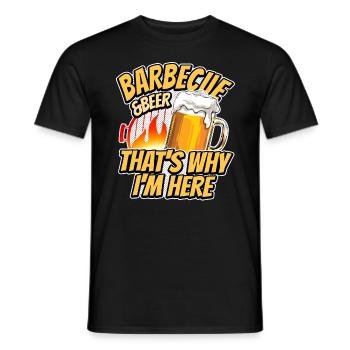 Grillades & Bière - C’est pour ça que je suis là - Barbecue - T-shirt homme - noir - Devant - AI Model Male 178 light (178cm)