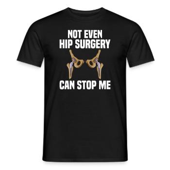 Hip Surgery Hip Surgery - Men's T-Shirt - black - Front - AI Model Male 178 light (178cm)