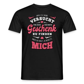 Das beste Geschenk für dich - Oma - Spruch - Männer T-Shirt - Schwarz - Vorne - AI Model Male 178 light (178cm)