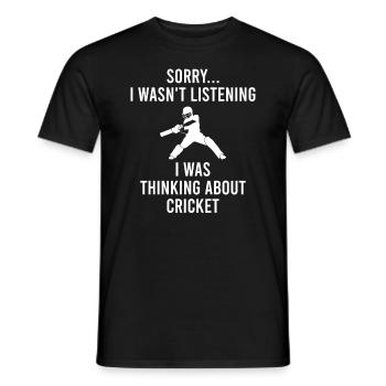 Cricket Spieler - Männer T-Shirt - Schwarz - Vorne - AI Model Male 178 light (178cm)