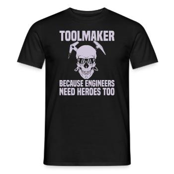 Mécanicien de découpe de fraiseuse CNC - T-shirt homme - noir - Devant - AI Model Male 178 light (178cm)