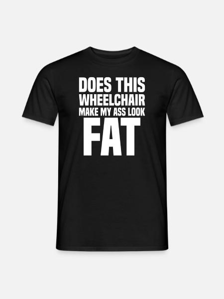 Beinamputierte Amputationsunterstützung Rollstuhl - Männer T-Shirt - Schwarz