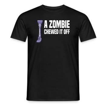 Beinamputierte Amputationsunterstützung - Männer T-Shirt - Schwarz - Vorne - AI Model Male 178 light (178cm)