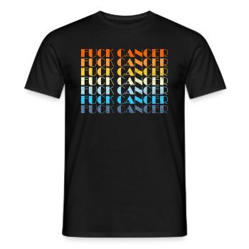 Ficken Krebskrebs �berlebende Geschenk Retro Fuck - Männer T-Shirt - Schwarz - Vorne - AI Model Male 178 light (178cm)
