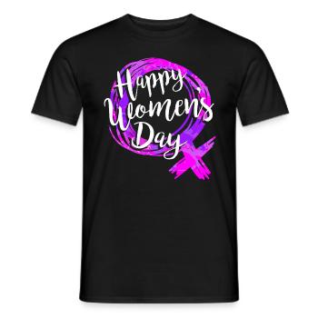 Journée internationale de la femme 8 mars 2022 - T-shirt homme - noir - Devant - AI Model Male 178 light (178cm)