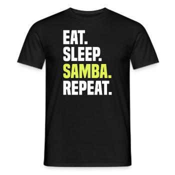 Musique de danse Samba pratiquant le latin - T-shirt homme - noir - Devant - AI Model Male 178 light (178cm)