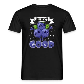 Berry good - Blueberry - Men's T-Shirt - black - Front - AI Model Male 178 light (178cm)