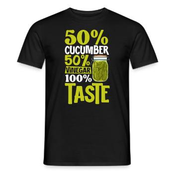 100% de saveur - concombres - T-shirt homme - noir - Devant - AI Model Male 178 light (178cm)