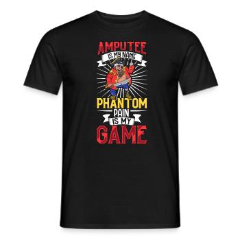 Amputé est mon nom - Prothèse de jambe - T-shirt homme - noir - Devant - AI Model Male 178 light (178cm)