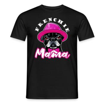 Cheeky Bulldog Mama, ma fidèle compagne - Drôle - T-shirt homme - noir - Devant - AI Model Male 178 light (178cm)