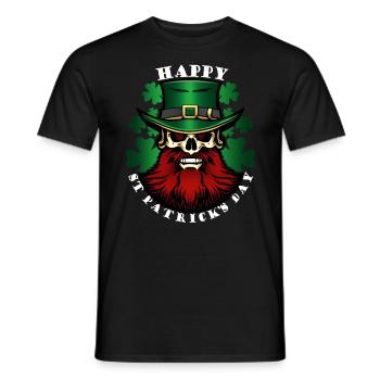 Bonne Saint-Patrick - Leprechaun - Shamrock - T-shirt homme - noir - Devant - AI Model Male 178 light (178cm)