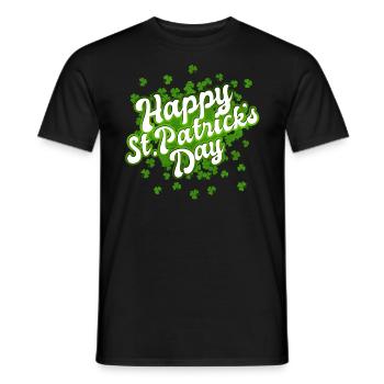 Bonne Saint-Patrick - Trèfle - Trèfle - T-shirt homme - noir - Devant - AI Model Male 178 light (178cm)