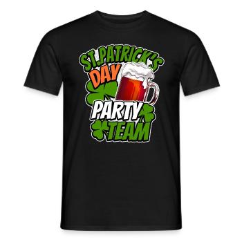 St Patrick’s Day - Party Team - Shamrock - T-shirt homme - noir - Devant - AI Model Male 178 light (178cm)