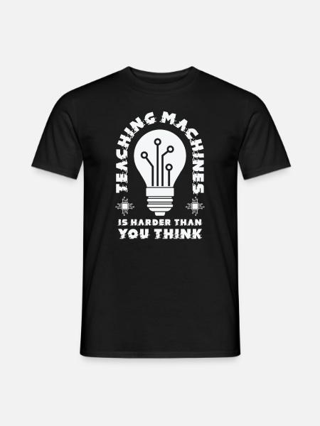Teaching Machine Learning Artificial Intelligence - Men's T-Shirt - black