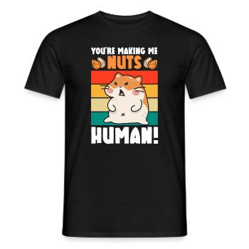 Fieser Hamster Niedliches Tier Hamsterliebhaber - Männer T-Shirt - Schwarz - Vorne - AI Model Male 178 light (178cm)