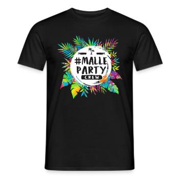 Malle Party Crew - Mallorca Urlaub Sauf - Männer T-Shirt - Schwarz - Vorne - AI Model Male 178 light (178cm)