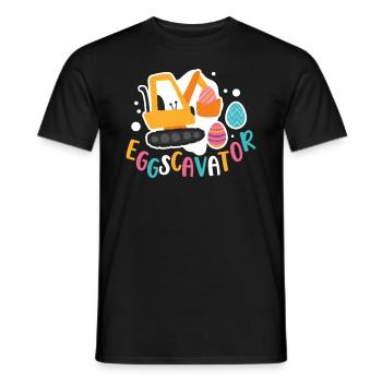 Eggscavator Konstruktionsbagger Ostereierjäger - Männer T-Shirt - Schwarz - Vorne - AI Model Male 178 light (178cm)