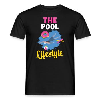 The Pool Lifestyle Donut Swimmers Swim - Men's T-Shirt - black - Front - AI Model Male 178 light (178cm)