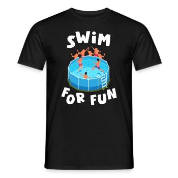 Swim For Fun Piscine Immersion Nageurs - T-shirt homme - noir - Devant - AI Model Male 178 light (178cm)