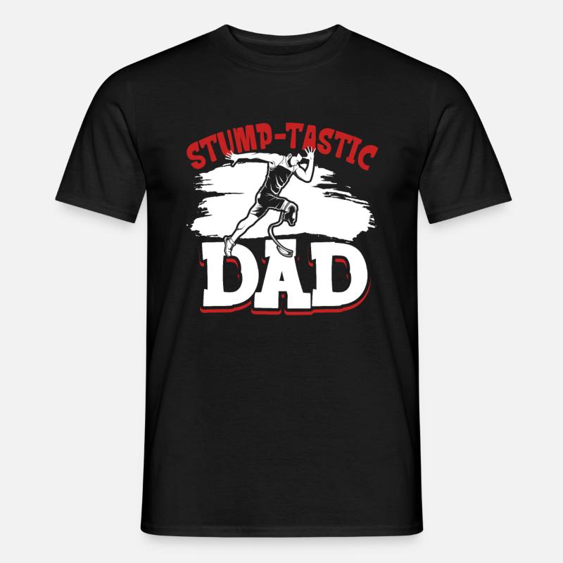 Bester Papa mit Beinprothese - Männer T-Shirt - Schwarz