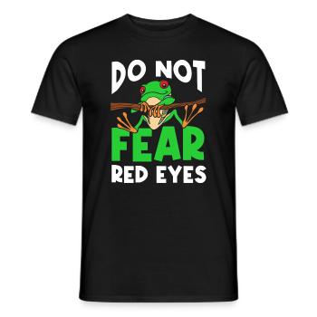 Red Eyed Tree Frog Cute Rainforest Amphibian - Men's T-Shirt - black - Front - AI Model Male 178 light (178cm)