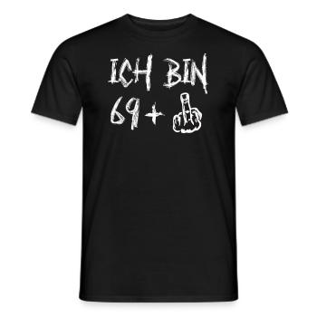 70. Geburtstag Ich Bin 69+ Provokantes - Männer T-Shirt - Schwarz - Vorne - AI Model Male 178 light (178cm)