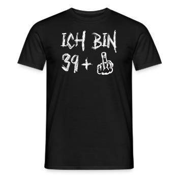 40. Geburtstag Ich Bin 39+ Provokantes - Männer T-Shirt - Schwarz - Vorne - AI Model Male 178 light (178cm)