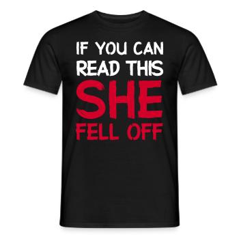 Wenn du das lesen kannst, ist sie - Männer T-Shirt - Schwarz - Vorne - AI Model Male 178 light (178cm)