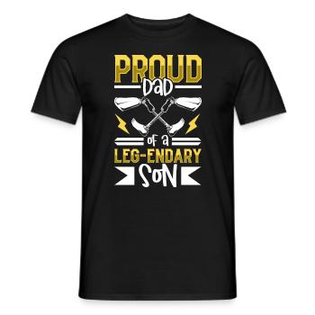 Proud father - prosthetic leg - Men's T-Shirt - black - Front - AI Model Male 178 light (178cm)