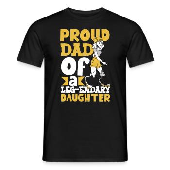 Proud father - prosthetic leg - Men's T-Shirt - black - Front - AI Model Male 178 light (178cm)